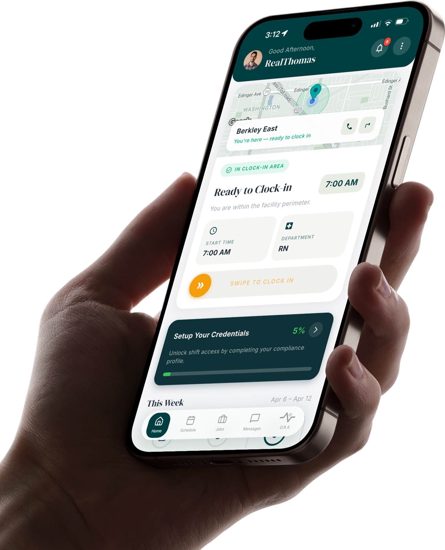 Clock-in on mobile